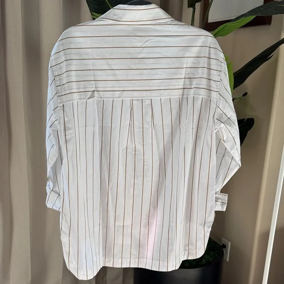 White Striped Button-Up - Picture 2 of 4